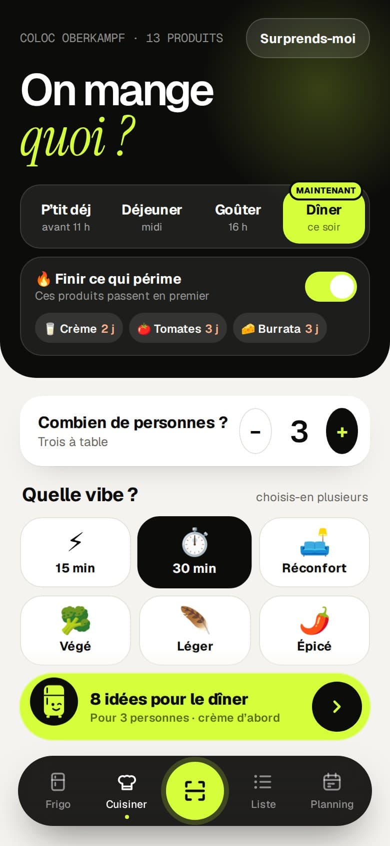 Écran On mange quoi ?